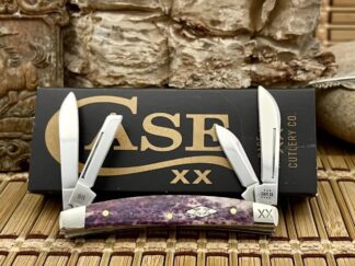 Case XX USA 2023 Smooth Purple Appaloosa Bone Diamond XX 1/500 Small Congress Knife