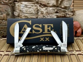 Case XX USA Natural Bone SKULLS Bullet XX 1/500 Small Congress Pocket Knife