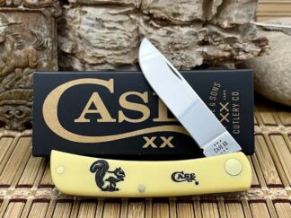 Case XX USA 2024 Smooth Yellow SQUIRREL Stainless Sod Buster Jr Pocket Knife