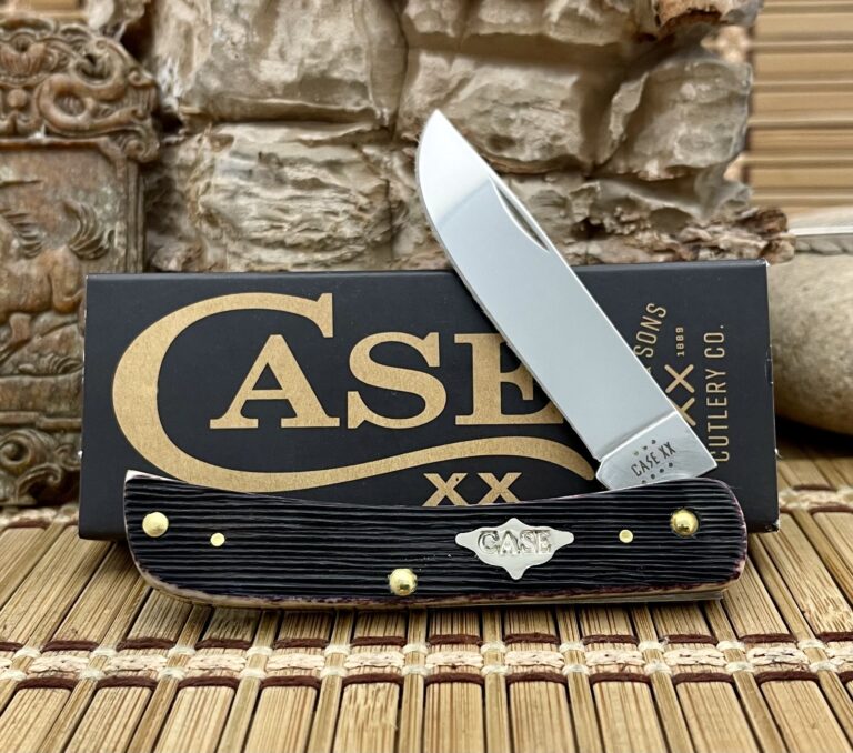 Case XX USA 2023 Barnboard Purple Bone 9702 Sod Buster Jr Pocket