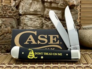 Case XX USA 2024 Smooth Black Don’t Tread On Me 6090 Trapper Pocket Knife