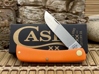 Case XX USA 2024 Smooth Orange Synthetic 80502 Stainless Sod Buster Jr Knife