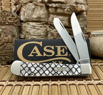 Case XX USA 2024 White Pearl FISH NET Edition 1/500 Trapper Pocket Knife NEW