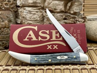 Case XX USA 2024 Pocket Worn Crandall GRAY Bone 58421 Medium Toothpick Knife