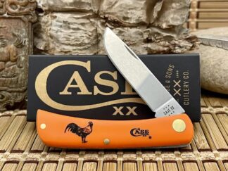 Case XX USA 2024 Smooth Orange ROOSTER Stainless Sod Buster Jr Pocket Knife