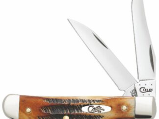 Case XX USA 6.5 Burnt BONE STAG Wharncliffe 65305 Mini Trapper Pocket Knife