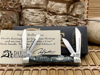 Case XX USA Gray Bone David Yellowhorse GRIZZLY MOUNTAIN Small Congress Knife
