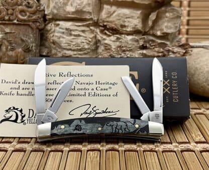 Case XX USA Gray Bone David Yellowhorse GRIZZLY MOUNTAIN Small Congress Knife - Image 2