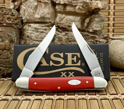Case XX USA 2024 Smooth Red Synthetic 56986 Stainless Muskrat Pocket Knife