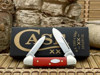 Case XX USA 2024 Smooth Red Synthetic 56985 Stainless Baby Butterbean Knife