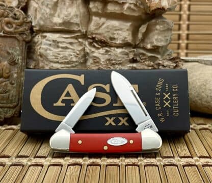 Case XX USA 2024 Smooth Red Synthetic 56985 Stainless Baby Butterbean Knife