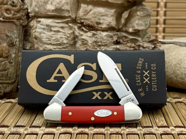 Case XX USA 2024 Smooth Red Synthetic 56985 Stainless Baby Butterbean Knife
