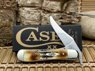 Case XX USA 2024 6.5 Burnt BONE STAG 65303 Stainless Russlock Pocket Knife