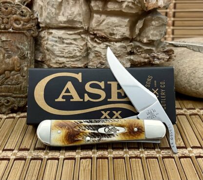 Case XX USA 2024 6.5 Burnt BONE STAG 65303 Stainless Russlock Pocket Knife