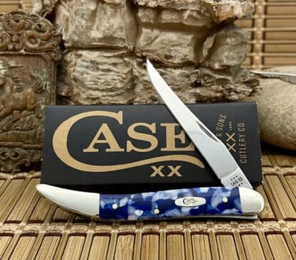 Case XX USA Blue Crackle Kirinite 50724 Stainless Medium Toothpick Pocket Knife