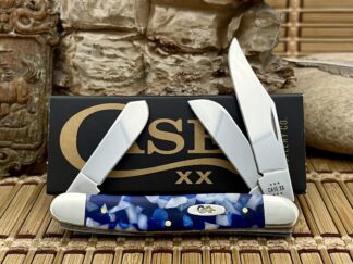 Case XX USA 2024 Blue Crackle Kirinite 50722 Stainless Stockman Pocket Knife