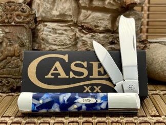 Case XX USA Blue Crackle Kirinite 50727 Stainless Razor Barlow Pocket Knife