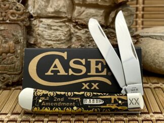 Case XX USA Antique Bone (2A) Second Amendment 1/500 Bullet Trapper Pocket Knife