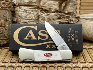 Case XX USA White Jigged Synthetic Sparxx 60199 Lockback Pocket Knife