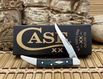 Case XX USA Smooth Gray Bone 34204 Diamond Shield Stainless Toothpick Knife