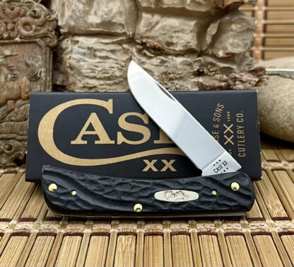 Case XX USA Rough Black Delrin 18229 Sod Buster Jr. Pocket Knife
