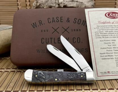 Case XX USA Colorwash Bone Wild Game Series Trapper Gift Set Pocket Knife
