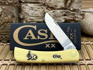 Case XX USA 2024 Smooth Yellow RABBIT Stainless Sod Buster Jr Pocket Knife