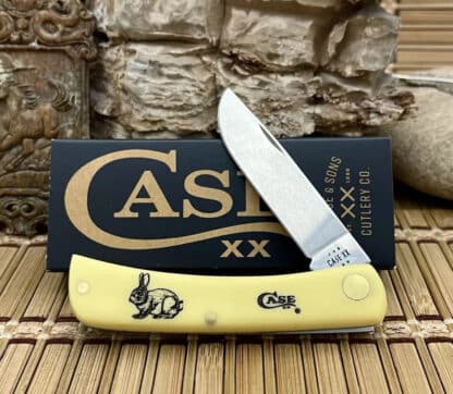 Case XX USA 2024 Smooth Yellow RABBIT Stainless Sod Buster Jr Pocket Knife