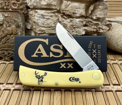 Case XX USA 2024 Smooth Yellow DEER Stainless Sod Buster Jr Pocket Knife