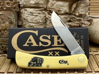 Case XX USA 2024 Smooth Yellow Logging TRUCK Stainless Sod Buster Jr Knife