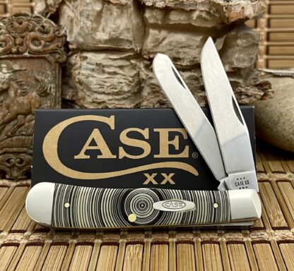 Case XX USA 2024 Beautiful Smooth Yellow TREE RING Trapper Pocket Knife