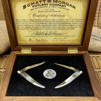 Schatt & Morgan Rare 2006-2007 Black Lip & Mother of Pearl Presidents Choice Knife Set