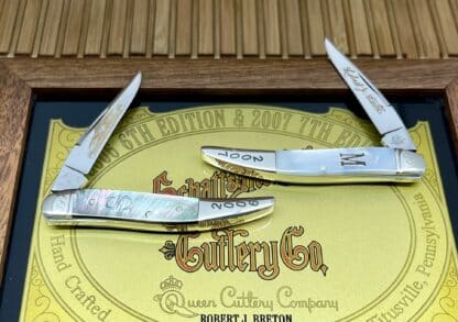 Schatt & Morgan Rare 2006-2007 Black Lip & Mother of Pearl Presidents Choice Knife Set - Image 2
