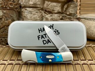 Case XX USA Sawcut Caribbean Bone Father's Day Lockback Knife in Tin
