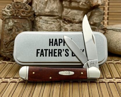 Case XX USA Chestnut Bone Father's Day Copperhead Knife in Tin