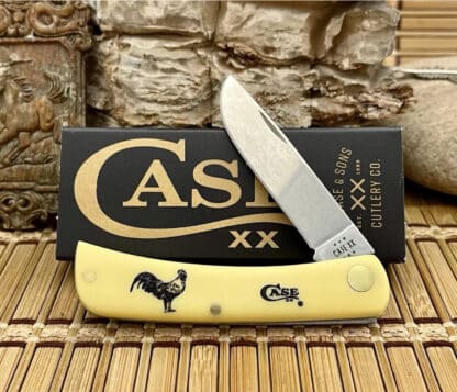 Case XX USA 2024 Smooth Yellow ROOSTER Stainless Sod Buster Jr Pocket Knife