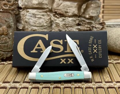 Case XX USA 2024 Seafoam Green G-10 Stainless 18104 Small Pen Pocket Knife