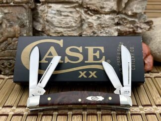Case XX USA Brown Maple Burl Wood 64069 Stainless Small Congress Pocket Knife