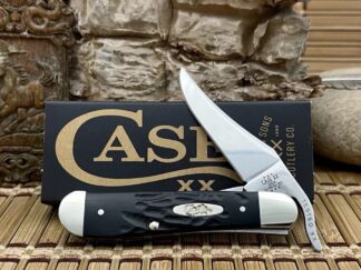 Case XX USA Rough Black Delrin 18224 Stainless Russlock Pocket Knife