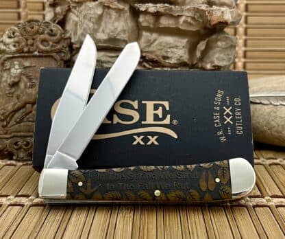 Case XX USA Antique Bone Strut & Rut Turkey & Deer 1/500 Trapper Pocket Knife - Image 2