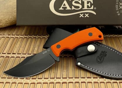 Case XX USA 2024 Chris Taylor 76937 Orange G-10 CT3 1095 Carbon Skinner Knife