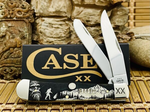 Case XX USA Smooth Natural Bone SASQUATCH Bullet Trapper 1/500 Pocket Knife NEW