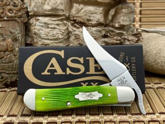 Case XX USA 2024 Lime Green Barnboard Bone 61043 Russlock Pocket Knife