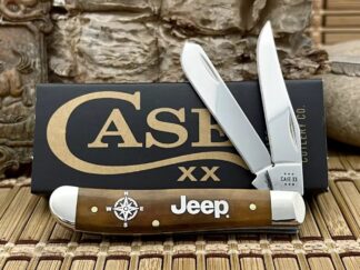 Case XX USA 2024 Smooth Antique Bone JEEP Mini Trapper 27012 Pocket Knife