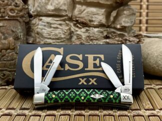 Case XX USA Green Bone Lucky Clover 1/500 Small Congress Pocket Knife
