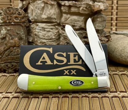 Case XX USA 2023 Smooth Green Apple Bone 53030 Trapper Pocket Knife