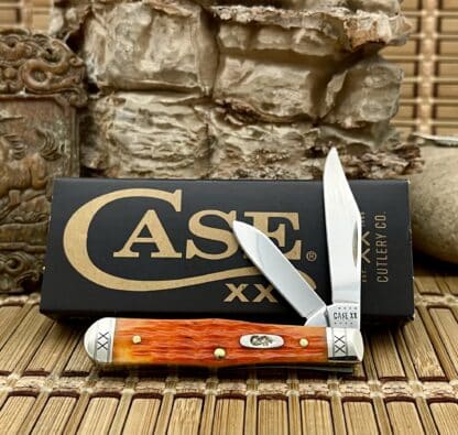 Case XX USA 2023 Crandall Jig Cayenne Bone 35811 Swell Center Jack Pocket Knife