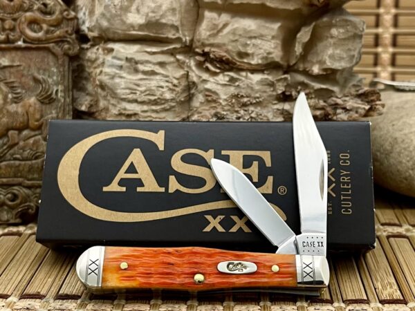 Case XX USA 2023 Crandall Jig Cayenne Bone 35811 Swell Center Jack Pocket Knife
