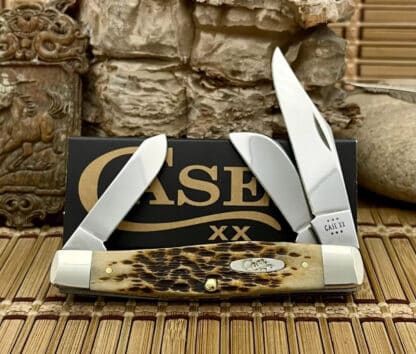Case XX USA Peachseed Jig AMBER Bone 10724 Large Stockman Pocket Knife