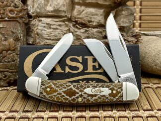 Case XX USA Antique Bone Gold Edition Magicians Rattlesnake & Barbed Wire Sowbelly Knife
